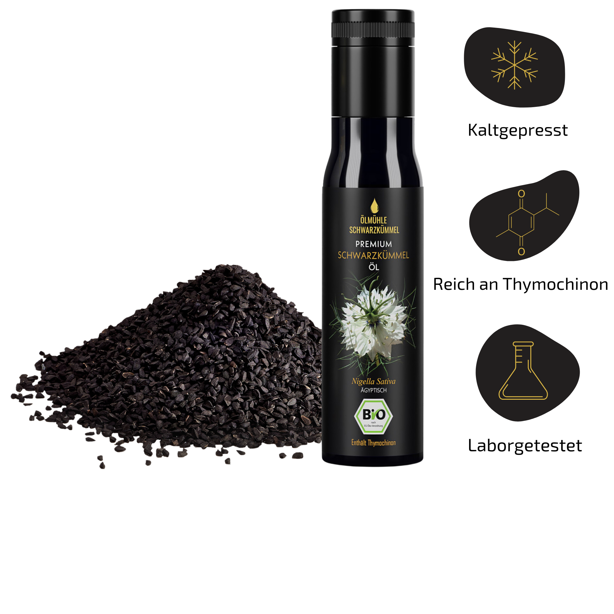 Biolaviva Schwarzkümmelöl 5.000 mg Thymochinon